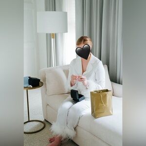 White Pajama Sent S/M Nadine Merabi (perfect for brides)